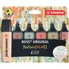 Stabilo Evidenziatore Stabilo Boss Nature Colors - colori assortiti - conf. da 6 pezzi - 70/6-2-2