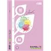 rambloc Ricambio rinforzato quaderni ad anelli Rambloc formato A4 colore rosa - 4 mm - 90524124