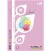 rambloc Ricambio rinforzato quaderni ad anelli Rambloc formato A4 colore rosa - 5 mm - 90524125