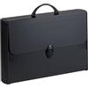 Favorit Valigetta in polionda Favorit Hardox Total Black con bordi rinforzati - 43x28x8,5 cm - colore nero - 400173501