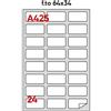 Markin Etichette bianche permanenti Markin Copiatabu 64x34 mm - angoli arrotondati 24 et./ff - conf. 100 ff A4 - X210A425