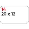 Markin Etichette bianche permanenti Markin Copiatabu 20x12 mm - conf. 10 blister da 10 ff - X11014