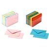 Favini Biglietti augurali con busta Favini Burano Arcobaleno 7,2x11 cm in conf. 100 colori assortiti tenui - A57Y141