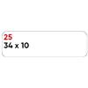 Markin Etichette bianche permanenti Markin Copiatabu 34x10 mm - conf. 10 blister da 10 ff - X11025