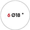 Markin Etichette permanenti Markin Ø 18 mm - bianco - conf. 10 blister da 10 ff - X11006