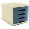 Arda Cassettiera Arda Vintage Sugar 4 cassetti 29,5x38,5xH.28,2 cm azzurro - 18P4PSU
