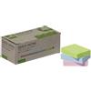 Q-Connect Foglietti riposizionabili riciclati Q-Connect 38x51 mm assortiti pastello - conf. 12 blocchetti da 100 ff - KF17326