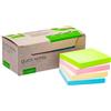 Q-Connect Foglietti riposizionabili riciclati Q-Connect 76x76 mm assortiti pastello - conf. 12 blocchetti da 100 ff - KF17324