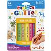 Carioca Conf. 6 blister da 6 colle Carioca colorate 10,5 ml - effetto glitter neon - 42111