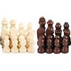 CVZQTE 32 pezzi di scacchi internazionali in legno intagliato a mano pedine gioco di scacchi pezzi scacchi accessori scacchi pezzi scacchi in legno portatile figura scolpita a mano figurina