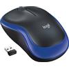 Logitech M185 Mouse Wireless Ambidestro, Compatibile con PC, Mac, Laptop
