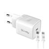 CELLY - TC1C20WTYPECWH - TC 1 USB-C 20W + TYPE-C CABLE-Bianco