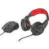 Trust GXT 784 Padiglione auricolare Nero, Rosso cuffia e auricolare