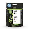 HP 305 2-Pack Tri-color-Black Original Ink Cartridge cartuccia d inchiostro 2 pz Originale