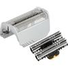 vhbw Set pezzi di ricambio lamine sostituisce Braun 30B, 30B Mul, 30S per rasoio elettrico, lamina + blocco lame, colore argento