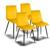 La Silla Española Denia Sedia, Metallo Tessuti, Giallo Senape, 44cm (ancho) x 55cm (Fondo) x 88,5cm (Alto)