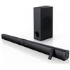 MEREDO Soundbar, 180W 2 in 1 2.1CH rimovibile Soundbar per TV con 5,25'' subwoofer, connessione ARC/BT 5.0/ottica/AUX 5 modalità EQ Bassi profondi Suono surround 3D per home theater-37 pollici