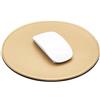 ProElife Tappetino per mouse in pelle sintetica, rotondo, 220 mm, impermeabile, con bordi cuciti e base antiscivolo, per casa, ufficio, giochi, computer portatile, accessori per mouse (oro)