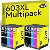 Happy Printer 10 cartucce compatibili con Epson 603XL Multipack per WF2810 WF2820 WF2830 WF2835 WF2840 WF2845 WF2850 WF2870 XP2105 XP2150 XP2155 XP3105 XP3150 XP3155 XP4105 XP4150 XP4155