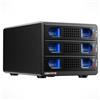 cenmate Case Hard Disk, Alluminio Case HDD 3 Baie con Ventola per HDD/SSD SATA 2,5/3,5, USB A/C 3.0, Supporto Sostituzione a Caldo, Espansione a Margherita, Senza Attrezzi, DAS (NO RAID/NAS)