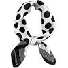 LumiSyne Sciarpe Di Seta Da Donna Foulard Quadrata Classica Stampa a Pois Seta Di Raso Di Alta Qualità Fazzoletto Fascia Per Capelli Wristband Regali Accessori Senior