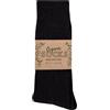 Wonky Line Calzini 100% Cotone Biologico Naturale Unisex Uomo Donna, 3 Paia Traspiranti Ecologici Sostenibili, Top Morbido a Costine Uso Quotidiano - 3x Nero - 35-38
