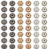 NBEADS 30 Set Bottoni A Pressione A Fiore in Lega, 3 Colori Assortiti Chiusura A Scatto in Metallo Vintage Cucire su Bottoni A Pressione per Giacca Jeans Artigianato in Pelle, 1,5 cm