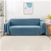 VanderHOME Telo Copridivano Antiscivolo Impermeabile Copritutto Universale Decorativo Per Divani, Copridivano Antigraffio Gatto, Fodera Divano Antimacchia Lavabile 180 * 300cm-Blu chiaro