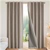 Joydeco 100% Tende Oscuranti per Interni 2 Pezzi L 135 x A 240 CM, Lino Tende Termiche con Passanti Nascosti per Soggiorno Moderne Cameretta Bambini Camera da Letto Blackout Curtains, Lino