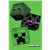 Jerry Fabrics Minecraft - Coperta in pile per bambini Creeper Zombie Enderman, 100% poliestere, 100 x 150 cm, colore: Verde