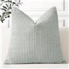 Artscope 1 Pezzi Federe per Cuscini in Velluto a Coste Elegante Copricuscini Decorativo per Domestica Soggiorno Camera da Letto Divano 60x60cm, Grigio Chiaro