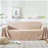 VanderHOME Copridivano in Ciniglia Di Alta Qualità, Coperta per Divano Calda, Super Morbida e Confortevole, Coperta Multifunzionale per Quattro Stagioni 180 * 150cm Kaki