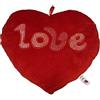 MIELIMON Cuscino Cuore per il giorno dell'amore di peluche con frase d'amore te voglio con glitter, colore rosso 35 x 32 x 6 cm colore rosso glitter