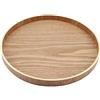 Tiiyee Vassoio in Legno Rotondo, Piatto da Portata Piano Rotondo Vassoi Piatti Grandi Tondo Decorativo di Servizio Versatile Alimento Naturale Casa Cucina Alimenti Dolci Tè Caffè Frutto (27 cm)