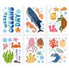 TAIZER Adesivi Vasca Antiscivolo Adesivi Antiscivolo Doccia Adesivi Antiscivolo Vasca da Bagno Elementi Decorativi da Vasca Bagno Sea Creature Adesivi Bambini Adesivi per Vasca Adesivo Anti Scivolo (blu)