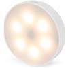Brendz Luce Armadio Rotonda, Controllo Touch, Ricaricabile USB-C, Dimmerabile, Magnetica, 3 Temperature di Colore, Luce Notturna, Luci LED per Armadio