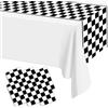 PIXHOTUL 6 Runner Da Tavola A Scacchi Neri, 35 X 274 Cm, in Plastica, Usa E Getta, Per Feste in Auto Da Corsa, Due Veloci Per Bambini, Feste Di Compleanno, Baby Shower, Forniture Per Matrimoni