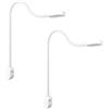 kalb Material für Möbel Kalb I Ilios LED lampada da comodino/lettura con USB-C, montaggio a parete e ad angolo, braccio flessibile, dimmerabile (Set di 2 bianco)