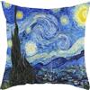 ZFENGYYUAN Copricuscino Van Gogh Arts notte stellata federa per cuscino decorativo per la casa per uomo/donna soggiorno camera da letto divano sedia 45,7 x 45,7 cm federa
