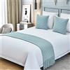 QFWMCW Modern Hotel Bed Runners Sciarpe Tinta Unita Morbida Biancheria Da Letto Sciarpa Protezione Per Maglieria Coperta Da Letto Con Nappe Non Sbiadisce Asciugamano Da Coda Decorazione Per Singola Doppia