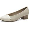 Jana décolleté da Donna Tacco Basso vegane, Beige (Beige Comb), 39 EU