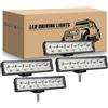 RIGIDON 4Pcs Mini Faro da lavoro led, Barra Led 6 Pollici 15cm 18W Spot Luci di Lavoro a Led, Fari di profondità 12V 24V per Off Road Auto Trattore Camion SUV ATV 4x4, 6000K Faretti Fendinebbia