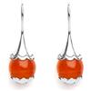 Tamashii orecchini a forma di goccia Ear-Drops in Argento 925 con pietra di 1 cm corniola.Lunghezza orecchino 3 cm EHST6-19