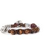Tamashii bracciale ruota della Preghiera con 5 pietre occhio di tigre da 6 mm e cilindri in argento con inciso il mantra. BHS924-S4-214