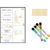 SOTO BLANCO SB® Lavagna Magnetica da Frigo A4 30 * 21cm + 4 Pennarelli Premium + 55 Stickers emogi | Lavagnetta Settimanale Magnetica da cucina per Organizzare Pasti e la Lista della Spesa
