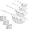 APOMOONS Set di Setacci, 4 Pezzi Colino Cucina in Plastica con Rete in Nylon per il Tè ø 8 cm Colini per la Casa ø 10 cm ø 14 cm ø 18 cm
