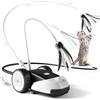 Casfuy Giocattolo interattivo 3 in 1 - Giocattolo elettrico per gatti a 2 velocità con 2 corde a molla sospese e coda per topi in silicone Wiggly per interni e gatti