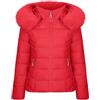 Suncadmious Parka Invernale da Donna con Cappuccio Foderato con Cerniera Impermeabile Spesso con Cappuccio alla Moda Antivento e Anti-Neve Caldo Piumino (Rosso,3XL)