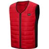 Darringls Gilet riscaldabile, gilet riscaldato, da uomo, unisex, 3 temperature regolabili, lavabile in lavatrice, Colore: rosso, M