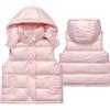 SEAUR Gilet Trapuntato Inverno per Ragazze 2-12 Anni Cappotto Senza Maniche Bambino Unisex Caldo Piumino Senza Maniche Leggero, Rosa, 140 cm